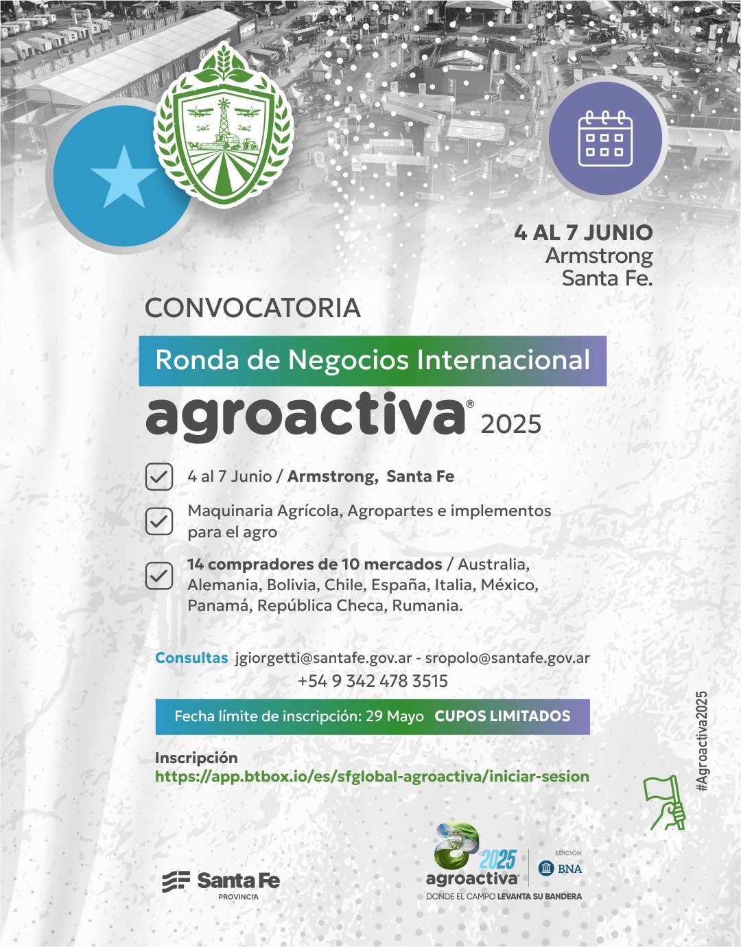 Los mercados globales serán parte de la Ronda de Negocios en AgroActiva